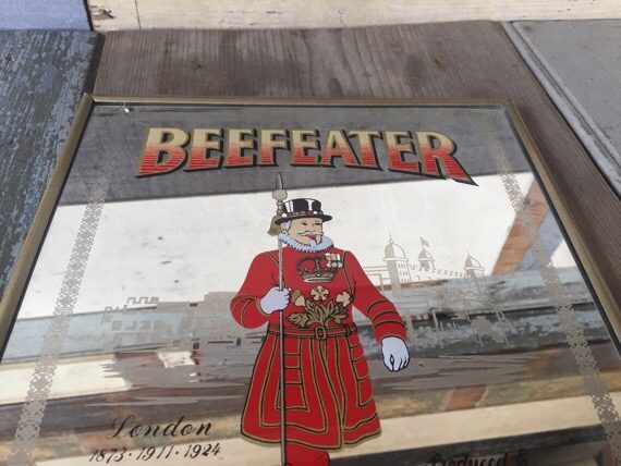 Beefeater Dry Gin bar mirror display 1970 England - Image 7