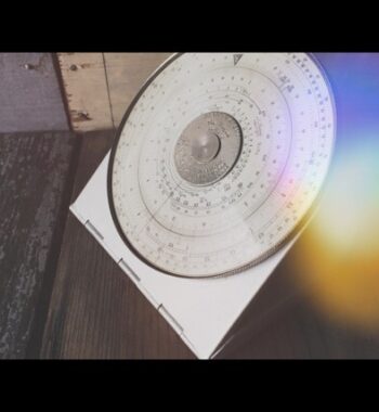 Alro Concrete circular slide rule metal case 1950 Holland