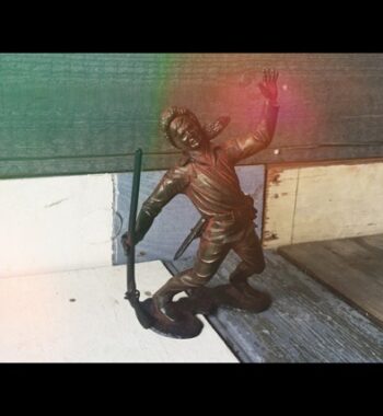 6" 15cm plastic figure Trapper Pioneer Cowboy 1960 Russia large