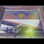 KLM Fokker advertising mirror display 1960 Holland