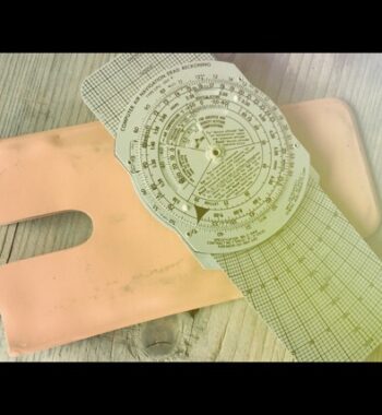 CRU-26A/P air navigation slide rule sleeve 1960 USA