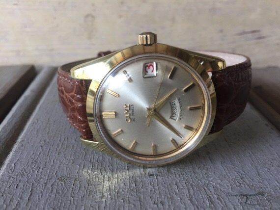 Camy day date automatic gold filled 1960 Switzerland - Image 6