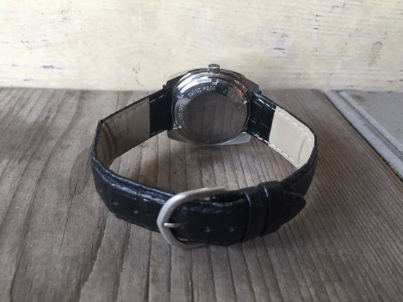 Bucherer automatic date steel watch 1970 Switzerland - Image 3