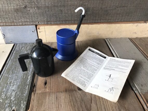 Bialetti OMG blue design moka pot percolator 1 cup Italy 1970 - Image 5