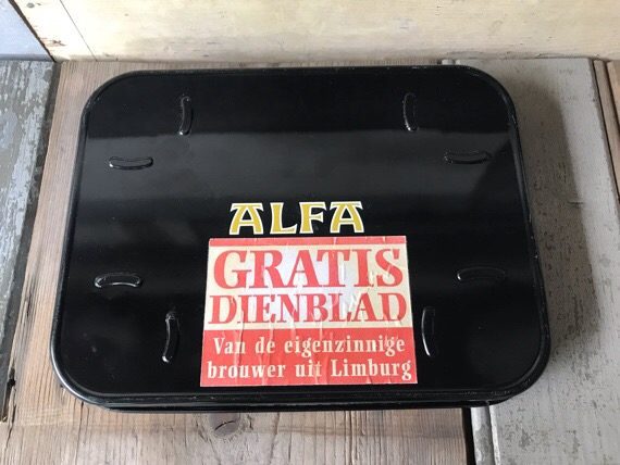 Alfa serving Italy waiter tray tin beer 1980 Holland - Image 5