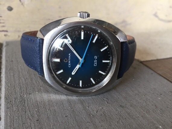 Certina DS2 blue dial 1970 Switzerland - Image 2
