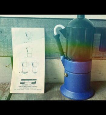 Bialetti OMG blue design moka pot percolator 1 cup Italy 1970