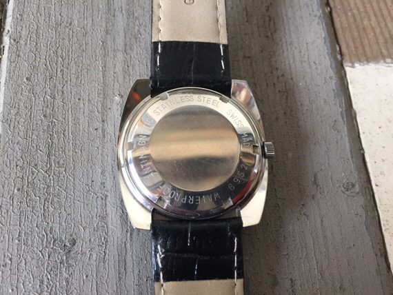 Bucherer automatic date steel watch 1970 Switzerland - Image 5