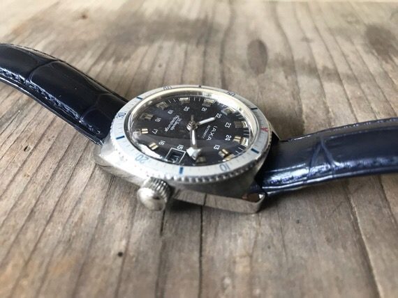 IAXA Aquaplunge diver date steel watch 1960 Switzerland - Image 5