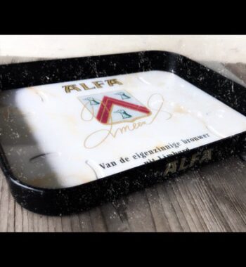 Alfa serving Italy waiter tray tin beer 1980 Holland