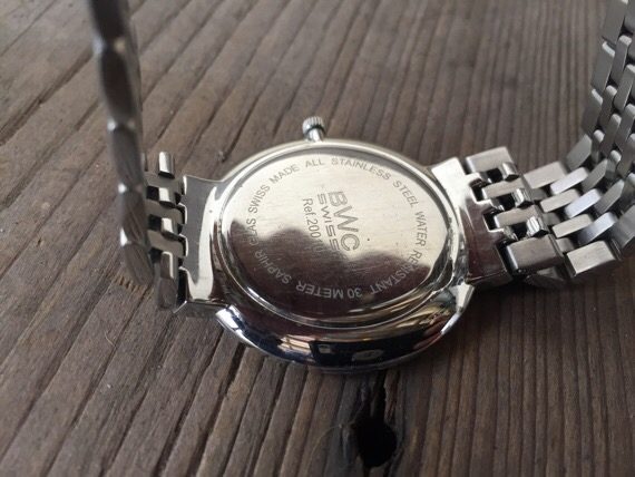 BWC all steel dress watch bracelet 1990 Switzerland - Image 6