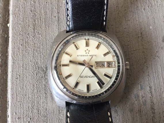 Eterna Matic Sevenday automatic day date 1960 Switzerland