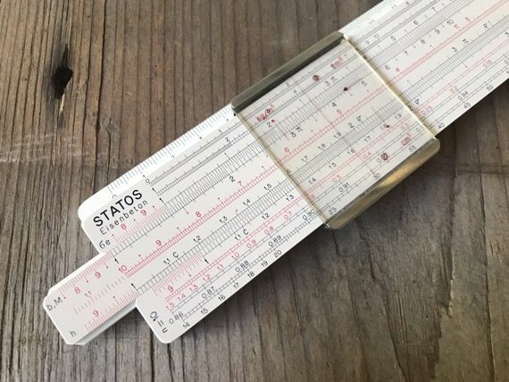 Graphoplex Statos large Concrete slide rule container France 1970 - Image 5