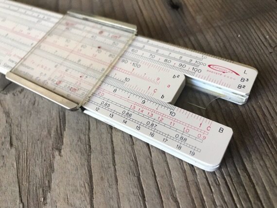 Graphoplex Statos large Concrete slide rule container France 1970 - Image 6