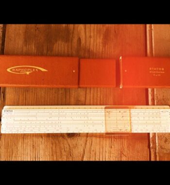 Graphoplex Statos large Concrete slide rule container France 1970