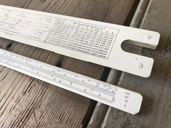 Graphoplex Statos large Concrete slide rule container France 1970 - Image 8