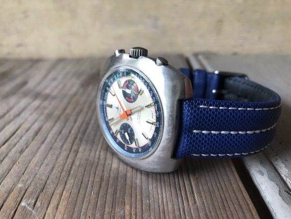 Dugena Chronograph Valjoux 7733 stainless steel 1970 Germany - Image 3