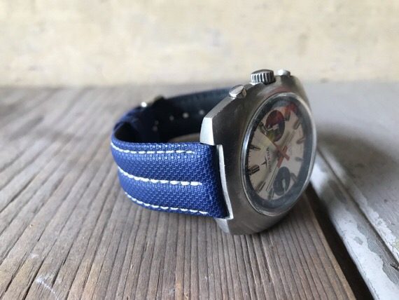 Dugena Chronograph Valjoux 7733 stainless steel 1970 Germany - Image 4