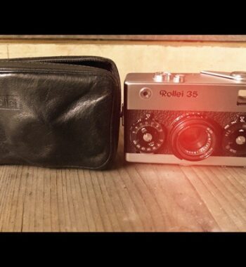 Rollei 35 small camera leather bag 1960 Germany