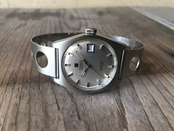 Tissot PR516 Seastar handwind steel bracelet 1970 Switzerland - Image 2