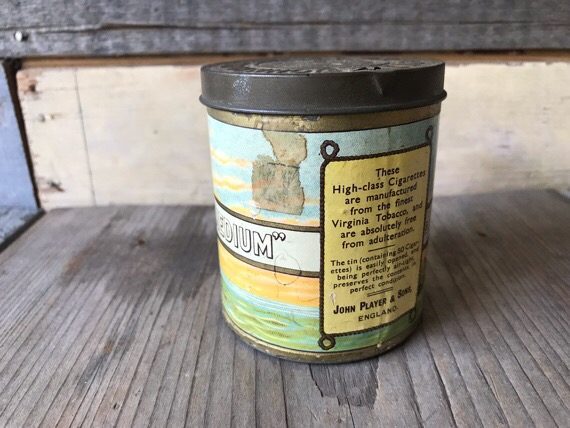 Players Navy Cut cigarettes tobacco tin can 1940 England
