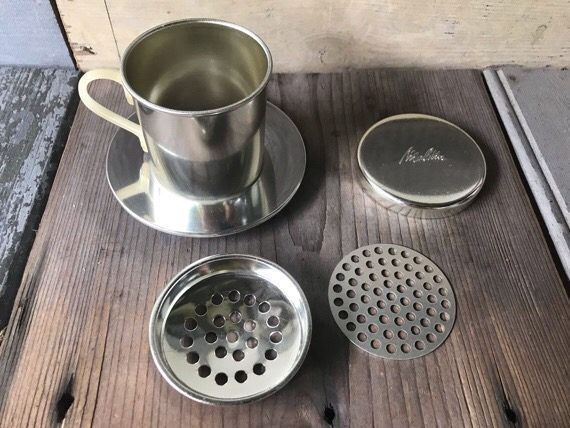 Melitta drip style aluminum coffee maker 1950 Germany - Image 3