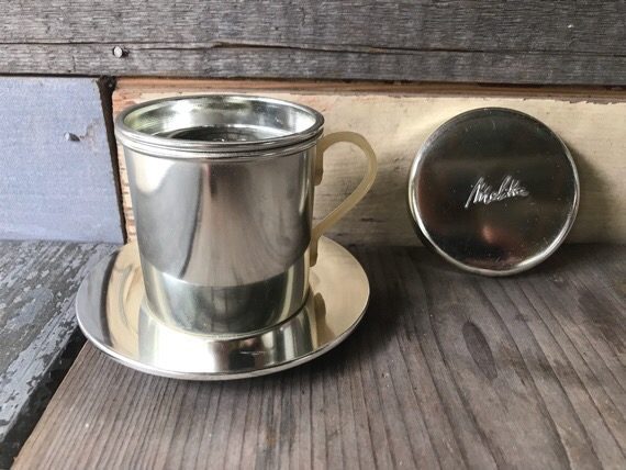 Melitta drip style aluminum coffee maker 1950 Germany - Image 5