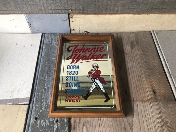 Johnnie Walker small bar mirror display 1970 Scotland - Image 3