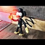 Black Marsupilami bending figure Marsu 1996 Belgium
