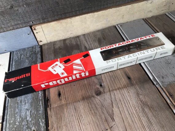 Fratelli Reguitti wood tie rack in box 1970 Italy - Image 2