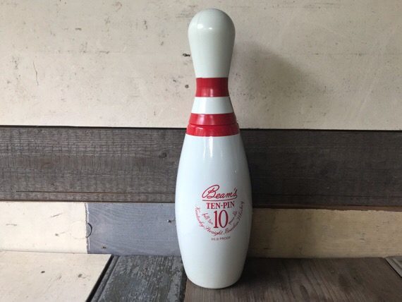 James Beam Ten-Pin Bowling whiskey bottle 1990 USA - Image 2