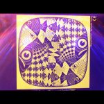 M.C. Escher sliding puzzle game 1990 Pussycat Holland Germany - fishes scales