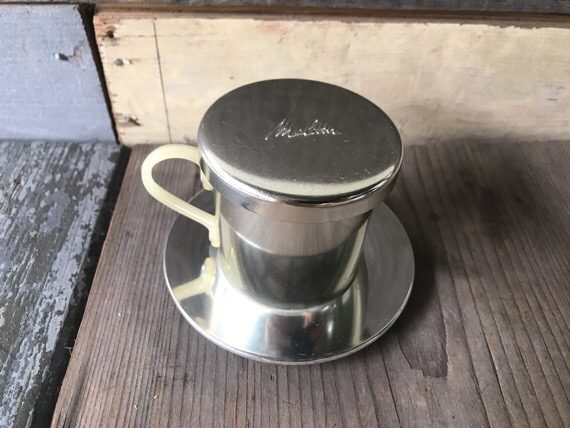 Melitta drip style aluminum coffee maker 1950 Germany - Image 2