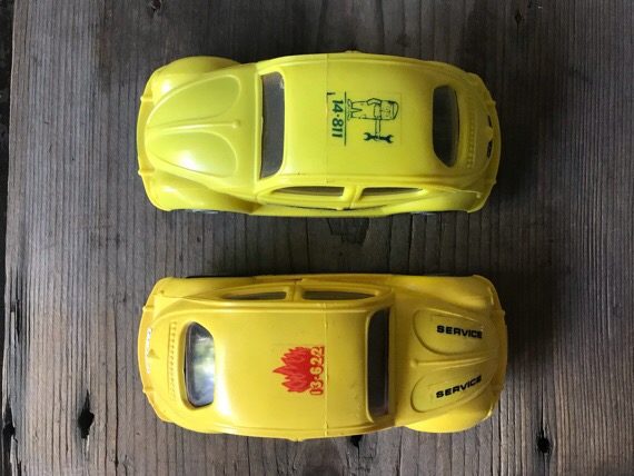 2x Lemezarugyar VW beetle friction car 1960 Hungary - Image 4