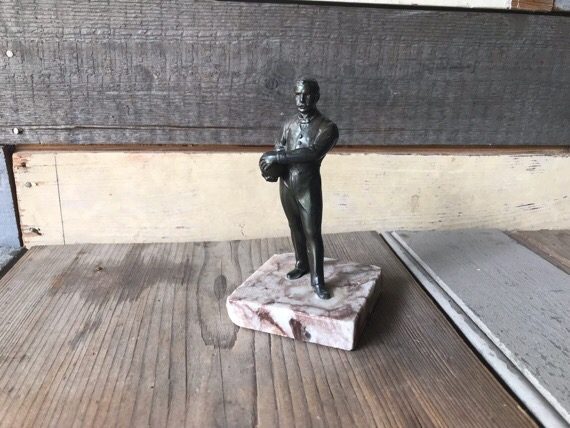 Vintage Man bronze statue 1930 - Image 2