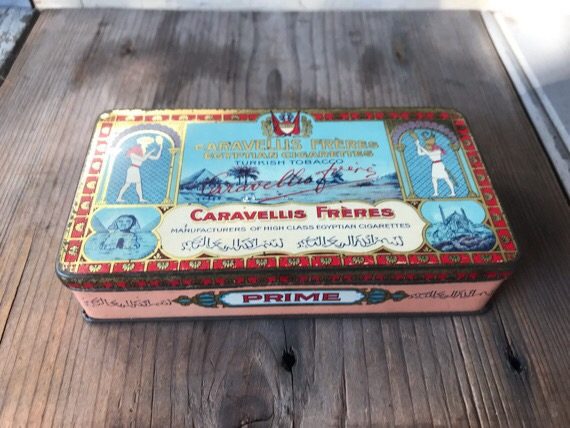 Caravellis Freres PRIME tobacco tin 50 cigarettes 1930 Egypte - Image 4