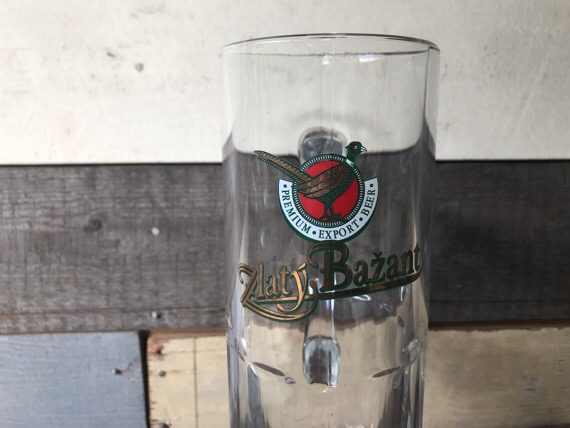 Zlaty Bazant 0,5L Beer mug glass 1990 Slovakia - Image 3