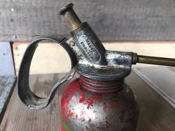 Oil squirt cans 2x metal auto tool 1960 England Italy - Image 7