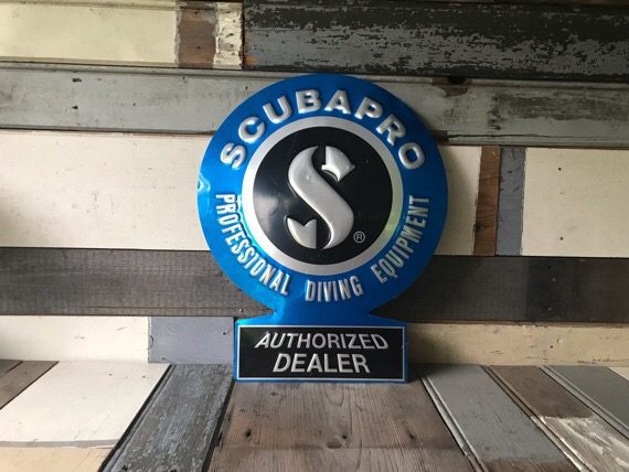 Scubapro Autorized Dealer sign tin 1980 - Image 3