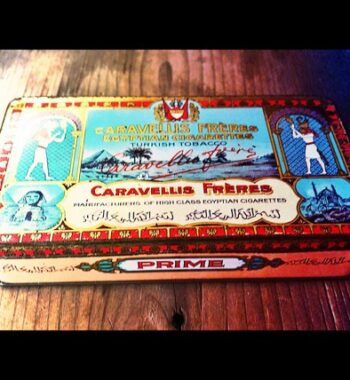 Caravellis Freres PRIME tobacco tin 50 cigarettes 1930 Egypte