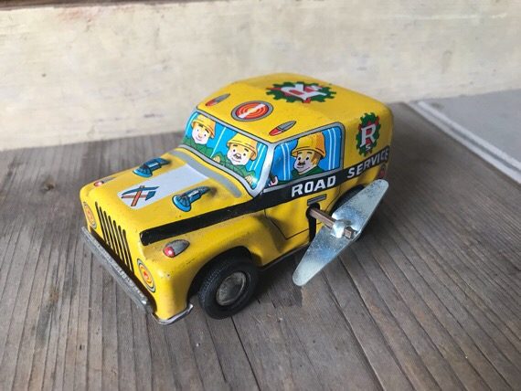 Kashiwai tin wind up Road Service car 1960 - Image 2
