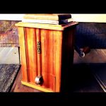 PeDe 1710 Dienes cherry wood standing coffee grinder Holland 1950