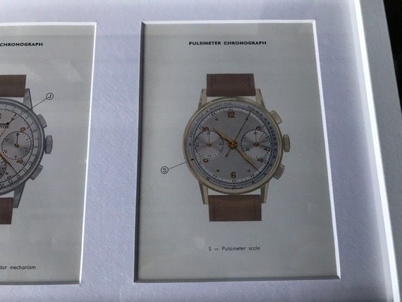 Chronograph art 3x original 1951 print advertising Switzerland - Image 5