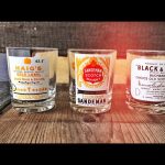 3 Whisky glasses Black White Haig's Sandeman 1980 France