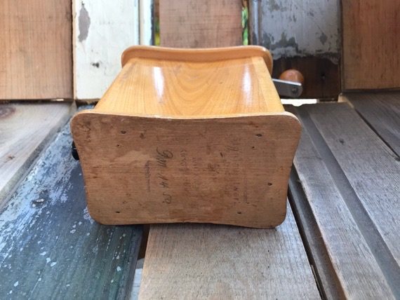 Dienes mokka 568 PeDe curved cherry wood coffee grinder Germany 1950 - Image 6