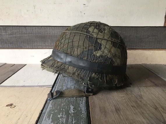 M53 army helmet 1987 camouflage vintage Dutch soldier military - Image 3