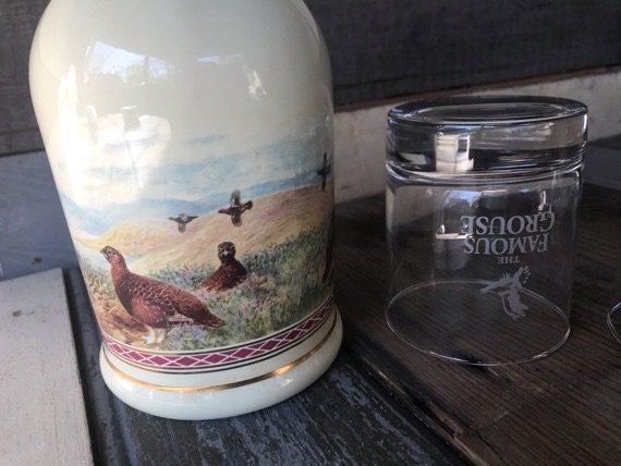 Famous Grouse Whiskey bottle glasses 1990 Scotland - Image 7