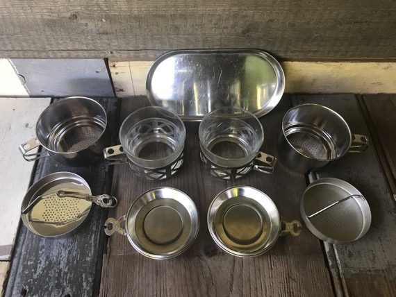 Sola Duralex coffee set stainless steel 1980 France Holland - Image 4