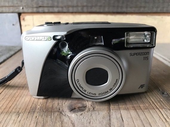Olympus Superzoom 115 in box camera 35mm papers 1990 Japan - Image 4