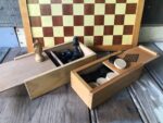 Set of wood chess checkers board Homas Netherlands Germany 1970 - Image 2
